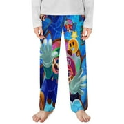 Super Mario Pajama Pants for Kids Long Sleep Plaid Pants Soft Lounge Pj Bottoms with Pockets
